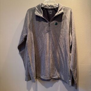 L.L. Bean men's pullover shirt in size Large 1/4 zip gray